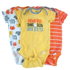 ONESIES Brand 3 Onesie Mad Dog Set